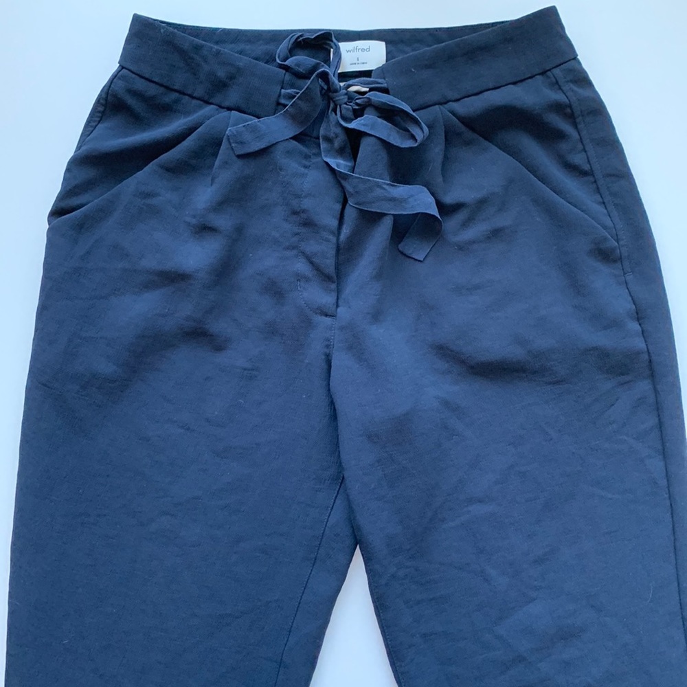 Ankle Length, Dark Blue, Woven Pants from Wilfred